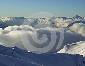 Cloud over mountains