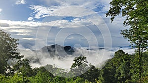 Cloud over the mountians