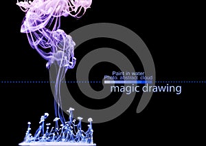 Cloud paint in water. Abstract figure