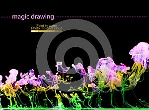 Cloud paint in water. Abstract figure