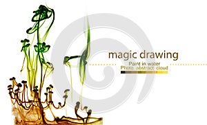 Cloud paint in water. Abstract figure