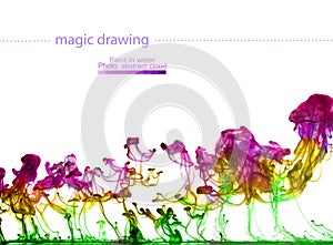 Cloud paint in water. Abstract figure