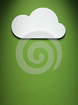 Cloud on the paper background