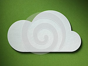 Cloud on the paper background