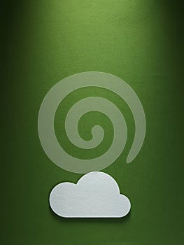 Cloud on the paper background