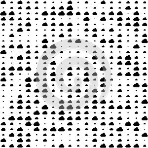 Cloud pattern design background in Black and white