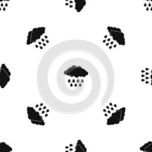 Cloud pattern seamless black