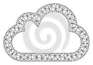 Cloud Polygonal Frame Vector Mesh Illustration