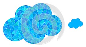 Cloud Polygonal Lowpoly Flat Icon