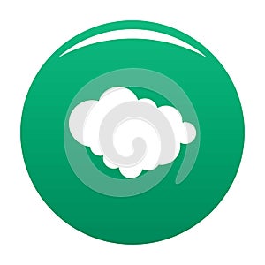 Cloud of precipitation icon vector green