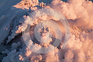 Cloud production on a volcano