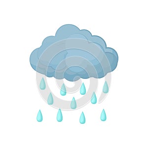 Oblak dážď kvapky ikona návrh maľby štýl 