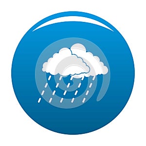 Cloud rain storm icon blue