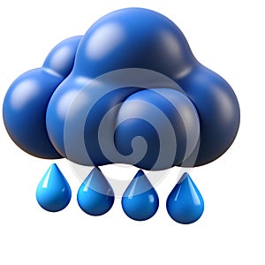 Cloud rain weather icon.