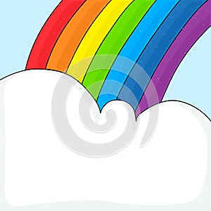 Cloud and rainbow background