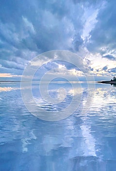 Cloud Reflection at Forest Beach in Chatham, Cape Cod