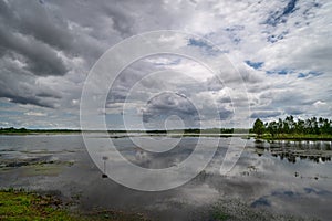 Cloud Reflection On Lake