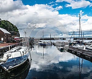 Cloud Reflections in Avoch Harbor, Avoch, Scotland