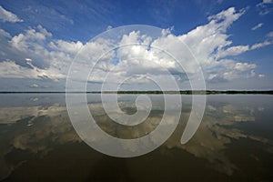 Cloud reflections in Everglades National Park.