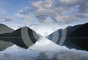 Cloud reflections in Excursion Inlet