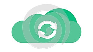 Cloud Refresh Icon: Data Sync and Update Symbol, vector design Generative AI