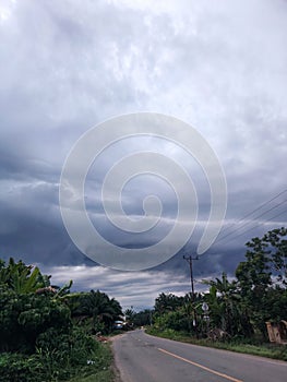 Cloud road dark riding rain