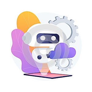 Cloud robotics abstract concept vector illustration