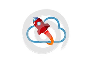 Cloud Rocket Logo Design