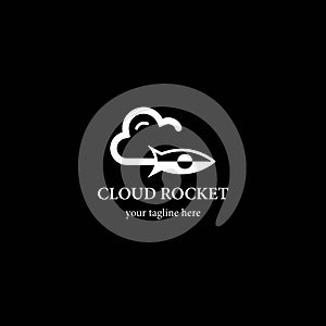 Cloud rocket  logo vector