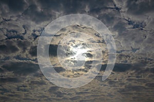 The cloud scape in front of light the sun is beautiful skyscape for nature background