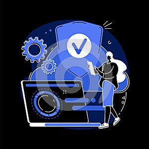 Cloud security abstract concept vector illustration.