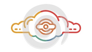 Cloud Security and Data Protection Network Vector, vector design Generative AI