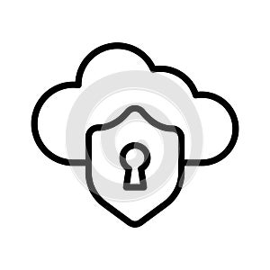 Cloud security icon