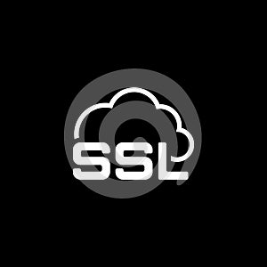 Cloud Security Icon. Flat Design.