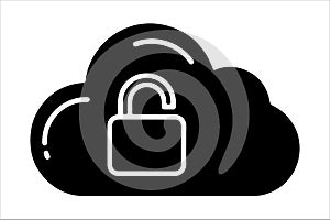 Cloud security icon Vector