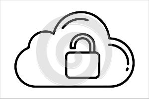 Cloud security icon Vector