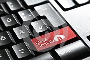 Cloud Security , Keyboard button enter symbol