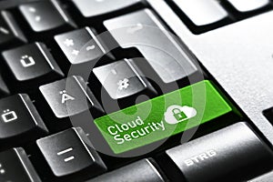 Cloud Security , Keyboard button enter symbol