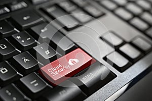 Cloud Security , Keyboard button enter symbol