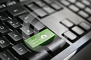 Cloud Security , Keyboard button enter symbol