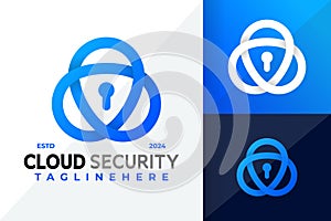 Cloud Security Logo Icon Vector Design Illustration