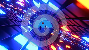 Cloud security technology concept