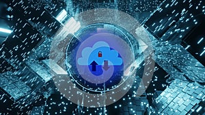 Cloud security technology concept
