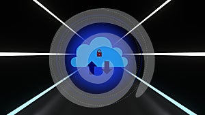 Cloud security technology concept