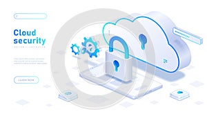 Cloud security white banner