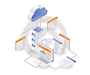 Cloud server analysis process document database network