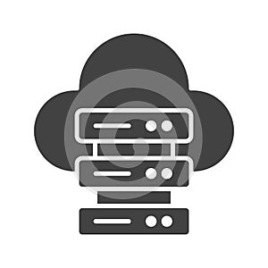 Cloud and Server Data icon vector image.