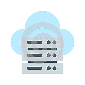 Cloud and Server Data icon vector image.