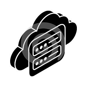 Cloud server, data storage, premium vector of online data storage