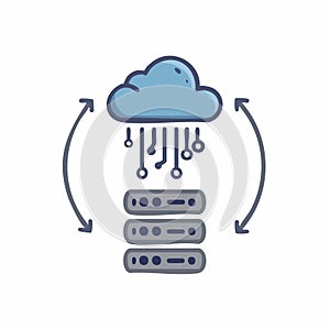 Cloud Server Data Synchronization Doodle